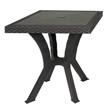 DIMAPLAST Tavolo in Resina Effetto Rattan GASTONE Brown 60X60 ARREDO Giardino 004784