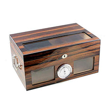 WRJY Portasigari Humidor per sigari, portasigarette con Coperchio in Vetro con Rivestimento in Legno di Cedro, armadietto per sigari sigillato a Doppio Strato di Grande capacità con umi