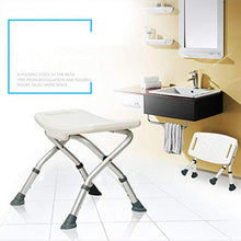 FREEDOH Sgabello da Doccia, con Braccioli in Alluminio Antiscivolo Sgabello da Bagno Regolabile in Altezza Sedia da Bagno Pieghevole per Anziani in Gravidanza Seggiolino da Bagno per Bambini,Bianca