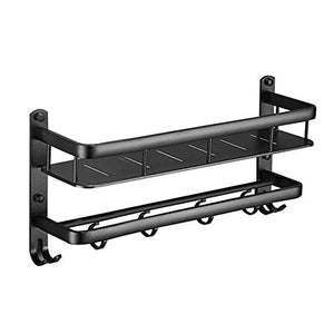 NHLBD Mensola da Bagno, mensola portaoggetti - Doccia Rack, attaccatura di Parete Scaffale Rettangolare Mensola for Il Bagno Attrezzature partizione da Bagno (Dimensioni: 60cm) (Size : 50cm)