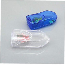 Pillola di plastica Cutter Splitter Divisore con Design ergonomico per il taglio di piccoli pillole e grandi pillole blu
