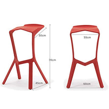 WGZ- Bar Stool Bar Stool Moda Creativa Bar Chair Casa Schienale Alto Seggiovia Bar Stool Rotante ad Alta Sgabello Sgabello Colazione Ristorante Ascensore Sgabello Moda (Color : Orange)