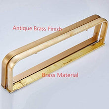 Cxcdxd Porta Asciugamani Mensola da Bagno Accessori da Bagno retrò Ottone Massiccio Ottone Antico Porta Asciugamani in Vetro Rifinito Porta Asciugamani Porta Asciugamani