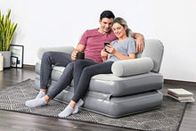Bestway Divano 3 Posizioni in 1, PVC, Grigio, 188 x 152 x 64 cm