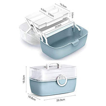 MYHZH Medicina Box 3 Strati Governo della Medicina di Caso dell'organizzatore di immagazzinaggio di Primo Soccorso Grande Medicina Bagagli, 29 x 19,8 x 16 cm