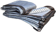 Mirui Ombra Panno 75% Riflettente ALUMINET con Black & Bordatura della Maglia della Copertura Sunblock Occhiello for Giardino Patio Portico Balcone Coperto (Dimensioni: 2m x 7m) Dimensione: 3m x 3m