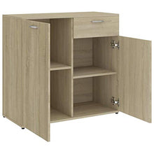 XHCP Credenza, Comodino, Comodino, cassettiera per la casa Soggiorno Camera da Letto Bianco Lucido 80x36x75 cm truciolare