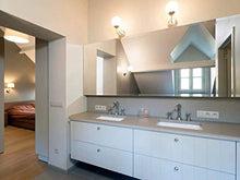 Lavabo per lavabo, in pietra, con superficie lucida, 140 x 60 cm, incluso