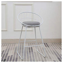 Moderno Sgabello da Bar sedie di Alta Sedia Semplice in Ferro Battuto Sedia di Un Bar Oro Sgabello Altezza Seduta 65cm Moderna Sedia da Pranzo Nordic Pub Accessori per (Size:65CM White+Grey)