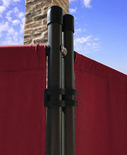 QUICK STAR Paravento da Giardino 220 x 165 cm 4 parti pieghevole Divisorio in Tessuto Balcone Protezione della Privacy Rosso Rubino