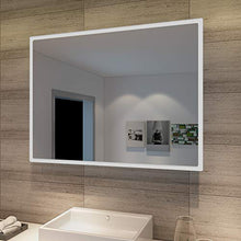 SONNI Specchio da Bagno Illuminato a LED, Specchio da Parete da Bagno 80 x 60cm Moderno, Bianco Freddo Impermeabile IP44 a Risparmio Energetico