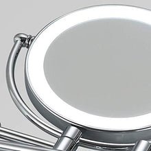 Specchio per Il Trucco, LED 8 Pollici Specchio Ingranditore Pieghevole A Doppia Faccia 3X (Colore: Argento, Dimensioni: 8 Pollici 3X)