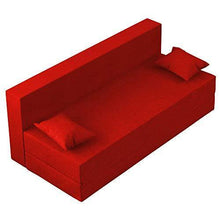 Baldiflex Divano Letto 3 Posti Modello TreTris Rivestimento Sfoderabile e Lavabile, Colore Rosso Cardinale - Arredi Casa