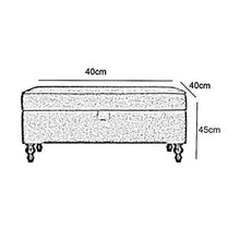 LXESWM Pouf Panca Ottomana Pieghevole Scarpe Panca Poggia Piedi Bagagli Ottomana Bench Scarpe Banco Divano-Letto fine Sgabello Storage Box 丨 Solide Gambe in Legno 丨 Copertina in Lino Cotone