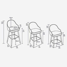 Sgabelli da bar, sedia da soggiorno cucina domestica, seggiolone ristorante hotel, con poggiapiedi, cuscino in spugna, morbido e confortevole/C / 55CM