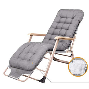 FACAZ Sedie da Giardino reclinabili Grigio Comoda terrazza reclinabile a gravit脿 Zero Sedia Pieghevole da Spiaggia Reclinabile Extra Ampia Sedia a Sdraio con Cuscini