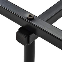 WGYDREAM Letto Letto Singolo Letto in Metallo Nero Grande Base per Rete con Spazio di Archiviazione per Adulti, Bambini, Adolescenti, 200x140 Cm