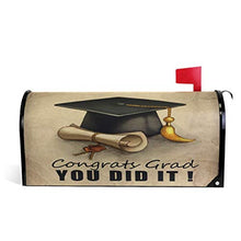 Copricapo magnetico per cassetta postale e diploma Congrats You Did It, grande cassetta delle lettere per giardino, cortile, decorazione per la casa, dimensioni 64,8 x 53,3 cm