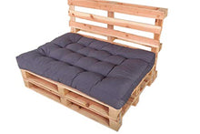 Chicreat Set di cuscini per arredi con pancali, Cuscino del sedile, 120 x 80 x 15 cm, Grigio Scuro/Rosso