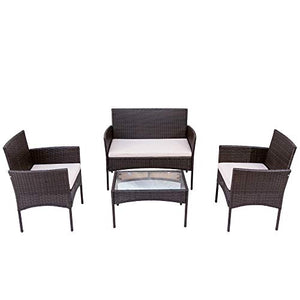 WYLZLIY-Home Set Mobili da Giardino Set Mobili da Esterno Pranzo da Pranzo in Rattan Set da Giardino Sedia da Giardino Sedia da Tavolo da Tavolo Set da Patio Compact Dimensioni Rattan