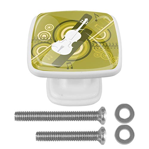Set di 4 maniglie rotonde per armadio da cucina, credenza, cassettiera, cassettiera, con viti, per cucina, comò, armadietto, bagno, armadio e chitarra musicale.