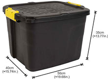 CEP - Contenitore resistente, 42 litri, colore: Nero/Giallo, 50 x 40 x 35 cm