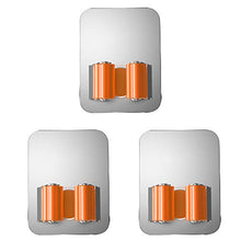ZXCASDF Gancio Mop Clip Manufatto Acciaio Inossidabile Esente da Chiodo Parete Cremagliera del Panno Scopa Volante-Punzone Forte Bagno WC Fisso Immagazzinaggio A Rulli Antislittamento,Arancia
