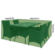 Giardino di copertura di mobili di protezione rettangolare in poliestere impermeabile resistente Meteo per Outdoor Patio Verde
