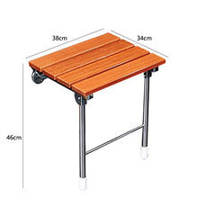LINGZHIGAN Bagno Bagno Cassetta di Sicurezza Sgabello Pieghevole Doccia Chair Old Man Bagno Antisdrucciolevole Presidenza Presidenza Punch-Libero Solido Muro di Legno Console sedie 38X34X46cm