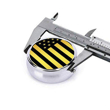 Portapillole rotondo nero con bandiera americana, scatola porta pillole in argento per borsa, regalo unico decorativo in metallo, per pillole, specialmente per le donne