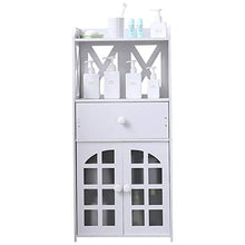GFDGFDG Armadietto Bagno Organizer da Terra Impermeabile MDF Rack Mobili da Bagno Robusti Bianchi per Soggiorno Camera da Letto Corridoio Cucina