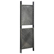 FAMIROSA Paravento a 3 Pannelli in Polyrattan Antracite 180x200 cm