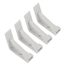 Clip fermatovaglia in acciaio inox, confezione da 4 pezzi, 4 fermatovaglia a molla a clip per tovaglia in plastica, colore: bianco