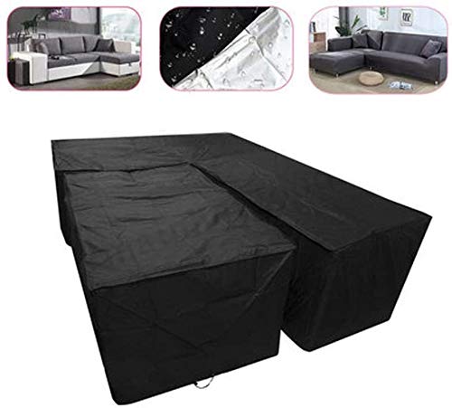 Telo copritavolo da Esterno Outdoor Patio L a Forma di mobili da Giardino coperture Impermeabili Patio Esterno Antipolvere Pranzo Set di mobili Divano ad Angolo Protector Copertura Protettiva