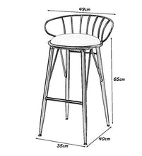 DFREW Sgabelli Sgabello Alto Bar Cucina Colazione Sgabello Sedia da Pranzo Pu Sedile Alto Sedia Alta Sedia Sgabello Alto,Nero,65Cm