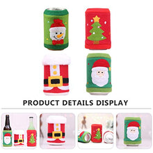 Cabilock 4 Pezzi di Birra di Natale Lattina di Raffreddamento Maniche Morbide Isolate Riutilizzabili Drink Coolies Decorazioni per Feste di Natale Forniture con Motivo Pupazzo di Neve