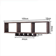 MoDi Wine Rack Legno Wall Hanging Creativa Holder Coppa Europa di Legno Solido Governo del Vino (100x15x24cm)