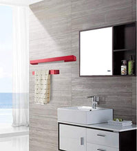 WXXT Portasciugamani da Bagno a Parete,Porta Asciugamani Bagno,portasciugamani da Bagno unipolare,mensola da Bagno,Porta Asciugamani ad Asta,Porta Asciugamani Bagno Adesivo（Rosso） 27cm,61cm