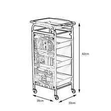 YIN YIN Carrello per ripiani Carrello for ripiani, ferro battuto con cassetto carrello for tintura for capelli nero ampio spazio mobile conveniente salone for tintura for auto carrello for salone di b