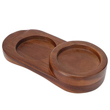 Vassoio in vetro per whisky, resistente porta sigari di alta qualità portatile comodo vassoio per sigari in legno rustico,(Oval (without ashtray))