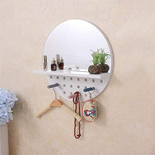 N/Z Arredamento per la casa Specchio per Bagno a Parete Nordico con Specchio per Trucco a Parete con Gancio per mensola
