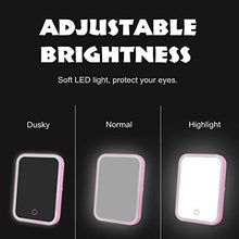 KK Zachary Specchio Bianco Vanity specchio di trucco, trucco dello schermo dello specchio soft touch LED regolabile luminosità Desktop Portable LED illuminato specchio di trucco cosmetico USB Specchie
