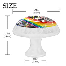 Maniglie per cassetti Manopole per cassetti Manopole rotonde Confezione da 4 per armadietto, cassetti, cassettiere, cassettiere ecc - Tema Musicale Con Arcobaleno