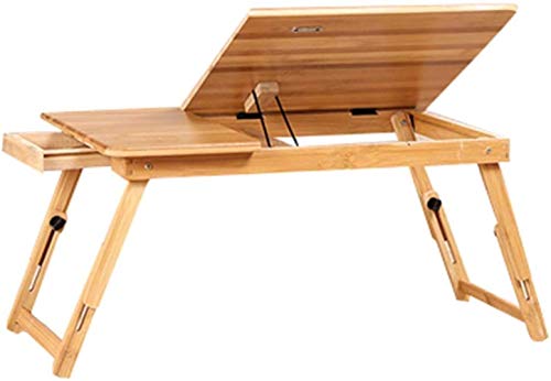 TONG HXF- I Piccoli caffè Piani di Sollevamento di bambù Pieghevole Studio Scrivania Comodino Laptop S/M Durevole (Size : M)