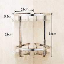 HYYDP Parete Porta Salviette Mensola sospesa a Parete in Acciaio Inox 304, Doppio Strato Bagno Doccia ripostiglio-Doppio Gancio Design Bagno Vasca Triangolare