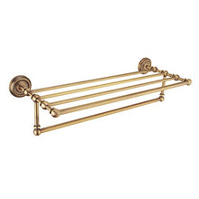 PPOSH Tutti Bagno di Rame Portasciugamani Bagno A Parete Doppia Portasciugamani/Portasciugamani retrò Europeo 61.2 * 11cm portasciugamani