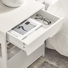 SoBuy® Comodini letto, tavolino da salotto o soggiorno, con cassetto,bianco,FRG258-W,IT