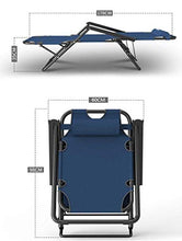 WZDD Sedia Sdraio Pieghevole, Sedia Gravity gravità Zero Sdraio da Giardino, Poltrona Relax Pieghevole Reclinabile - per Mare Spiaggia Esterno Piscina