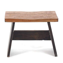 Design Delights - Sgabello Schemel 40 rustico, in mogano massiccio, 40 x 31 x 25 cm (larghezza x altezza x profondità), poggiapiedi, sgabello decorativo in legno