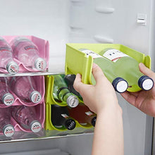 YAMMY 2 Scomparti Cucina Frigorifero Organizer Birra Vino Bottiglia portaoggetti portabottiglie portabottiglie Spazio Economico impilabile ((Tazza di Birra)